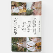 任意のテーマブライダルシャワーエレガント4 Photo Welcome 横断幕 (縦)