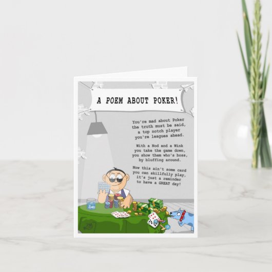 任意のトランプのポーカーの毎日の大事な行事グリーティングカード。 カード (正面)