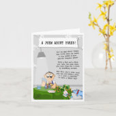 任意のトランプのポーカーの毎日の大事な行事グリーティングカード。 カード (黄色い花)