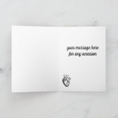 任意のハート用の人間の大事な行事 カード (内部)