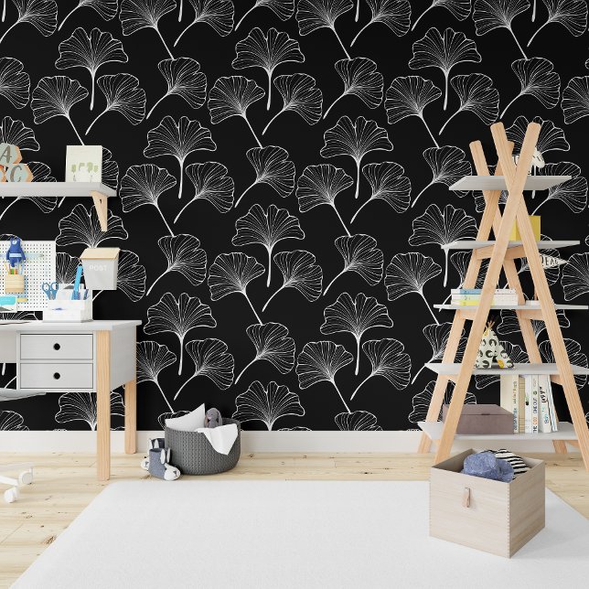 任意のバックグラウンドBohoイチョウ葉ロバ 壁紙 (Any Background Boho Ginkgo Biloba Leaves Wallpaper)