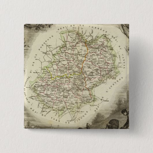 任意のバッチの部門 缶バッジ (正面)