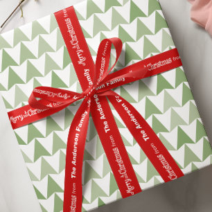 任意のパーソナライズされたカスタム色リトルクリスマス サテンリボン
