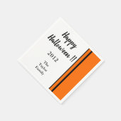 任意のパーソナライズされた名前トレンディーハッピーハローウィンパーティー スタンダードカクテルナプキン (角)