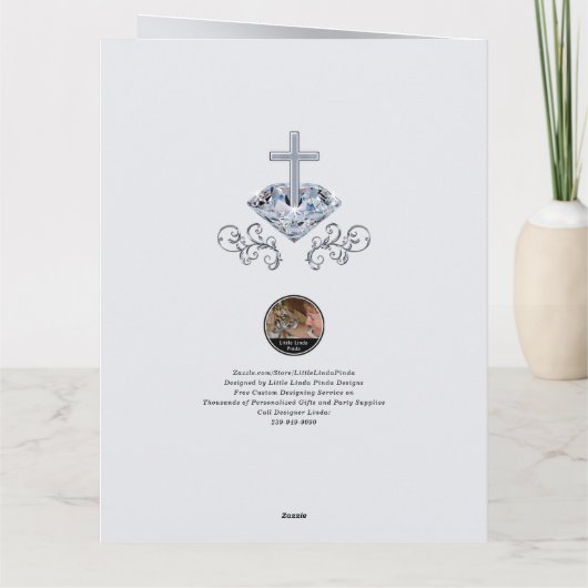 任意のパーソナライズされた大事な行事のための教会カード カード (裏面)