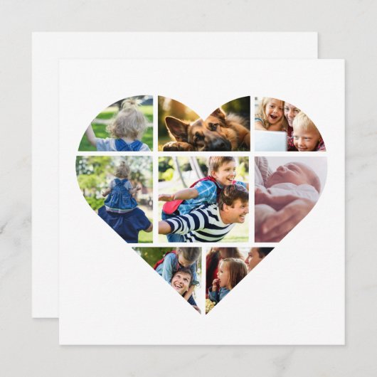 任意のパーソナライズされた大事な行事のフォトコラージュカード シーズンカード (正面/裏面)