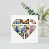 任意のパーソナライズされた大事な行事のフォトコラージュカード シーズンカード (スタンド正面)