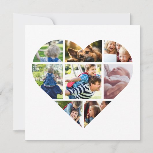 任意のパーソナライズされた大事な行事のフォトコラージュカード シーズンカード (正面)