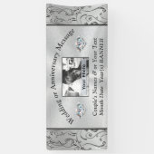 任意のパーソナライズされた大事な行事のフォトバナー 横断幕 (縦)