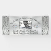 任意のパーソナライズされた大事な行事のフォトバナー 横断幕 (横)