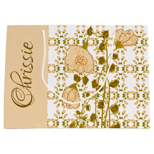 任意のパーソナライズされた大事な行事大規模紙抱き枕 ラージペーパーバッグ (正面)