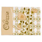 任意のパーソナライズされた大事な行事大規模紙抱き枕 ラージペーパーバッグ (裏面)