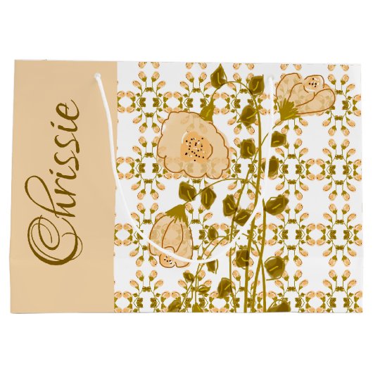 任意のパーソナライズされた大事な行事大規模紙抱き枕 ラージペーパーバッグ (裏面)