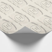 任意のパーソナライズされた年記念ギフトラップ ラッピングペーパー (角)