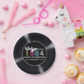 任意のパーソナライズされた年齢のヴィンテージカスタムフォト誕生日 ペーパープレート (パーティー)