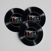 任意のパーソナライズされた年齢のヴィンテージカスタムフォト誕生日 ラウンドペーパーコースター