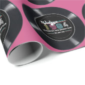 任意のパーソナライズされた年齢のヴィンテージカスタムフォト誕生日 ラッピングペーパー (ロールコーナー)