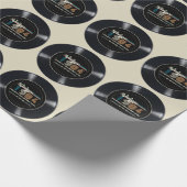 任意のパーソナライズされた年齢のヴィンテージカスタムフォト誕生日 ラッピングペーパー (角)