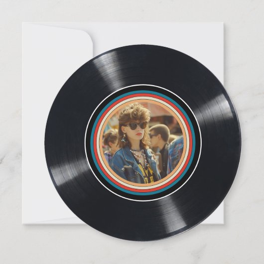 任意のパーソナライズされた年齢のヴィンテージカスタムフォト誕生日 招待状 (裏面)