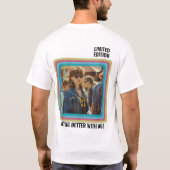 任意のパーソナライズされた年齢のヴィンテージフォト誕生日クール Tシャツ (裏面)