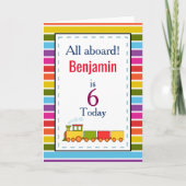 任意のパーソナライズされた年齢の誕生日 カード (正面)