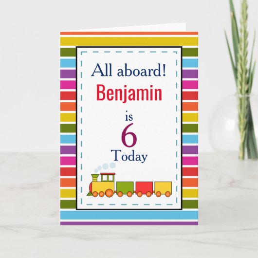 任意のパーソナライズされた年齢の誕生日 カード (正面)