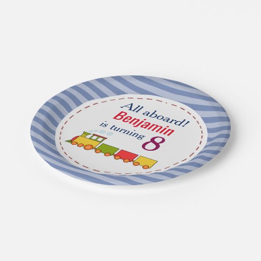 任意のパーソナライズされた年齢の誕生日 ペーパープレート (アングル)