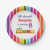 任意のパーソナライズされた年齢の誕生日 ペーパープレート (正面)