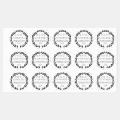 任意のパーソナライズされた文字円の丸い防水 ラベル (シート)