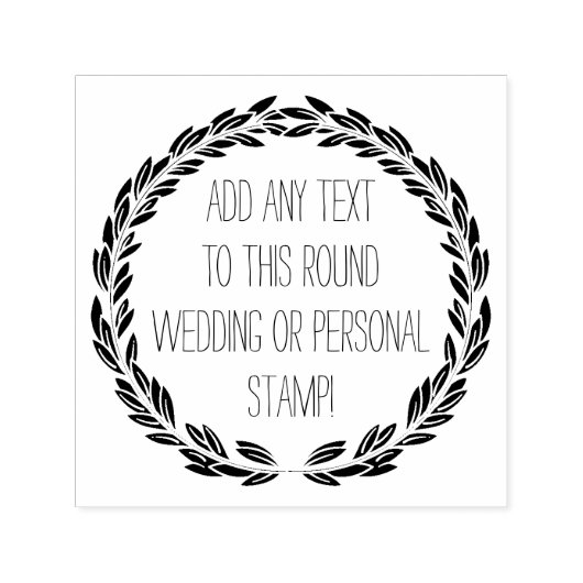 任意のパーソナライズされた文字円ラウンドウェディングスタンプ セルフインキングスタンプ (デザイン)
