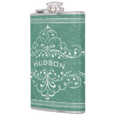 任意のパーソナライズされた色のヴィンテージが繁栄 フラスク (左)