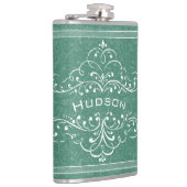 任意のパーソナライズされた色のヴィンテージが繁栄 フラスク (右)