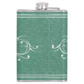 任意のパーソナライズされた色のヴィンテージが繁栄 フラスク (裏面)