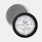 任意のパーソナライズされた色の安い結婚式の引き出物 マグネット (正面/裏面)