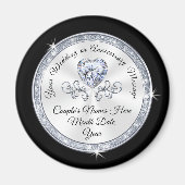 任意のパーソナライズされた色の安い結婚式の引き出物 マグネット (正面)