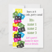 任意のパーティの招待状の両面大事な行事 招待状 (裏面)