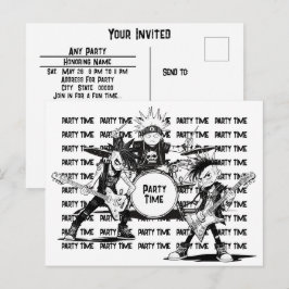 任意のパーティーお祝いホームホリデー誕生日音楽 ポストカード