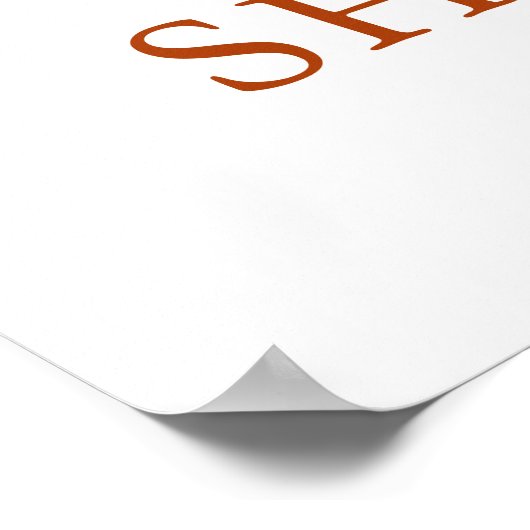 任意のパーティー – かぼちゃさびテラコッタ花 ポスター (角)