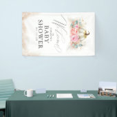 任意のパーティー – カボチャのピンクの花 横断幕 (トレードショー)