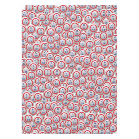 任意のビンゴのホッパー球 テーブルクロス (正面)