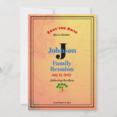 任意のファミリ名オールドワールドマップファミリ懇親会 招待状 (正面)