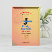 任意のファミリ名オールドワールドマップファミリ懇親会 招待状 (スタンド正面)