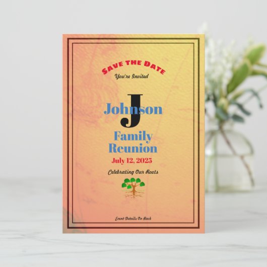 任意のファミリ名オールドワールドマップファミリ懇親会 招待状 (スタンド正面)