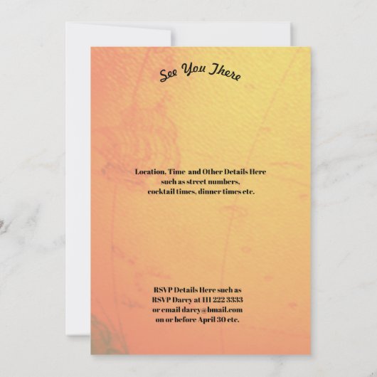 任意のファミリ名オールドワールドマップファミリ懇親会 招待状 (裏面)