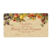 任意のフルーツ缶詰ラベル