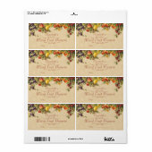 任意のフルーツ缶詰ラベル ラベル (フルシート)