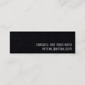 任意のプロフェッショナル用のミニマルな名刺 スキニー名刺 (裏面)