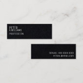 任意のプロフェッショナル用のミニマルな名刺 スキニー名刺 (正面/裏面)