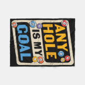 任意のホールイマイゴールビラード引用文 おもしろい フリースブランケット (正面(横))