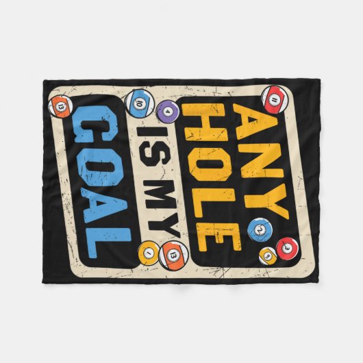 任意のホールイマイゴールビラード引用文 おもしろい フリースブランケット (正面(横))